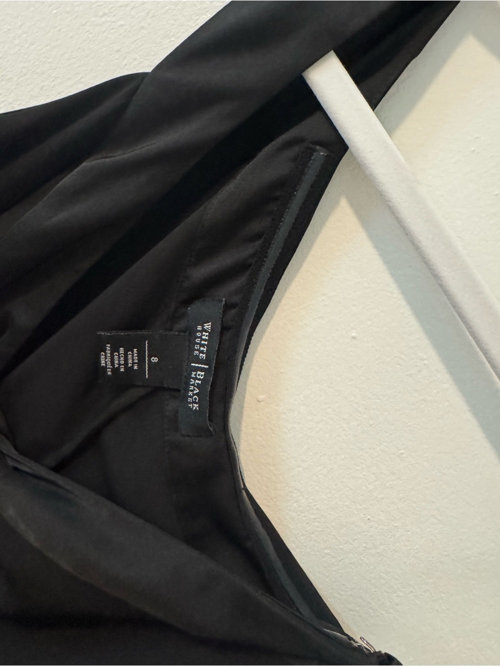 White House Black Market Black One-Shoulder Asymmetric Cocktail Dress - Picture 4 of 7